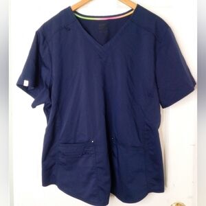 Scrubstar Navy V-Neck Short Sleeve Top